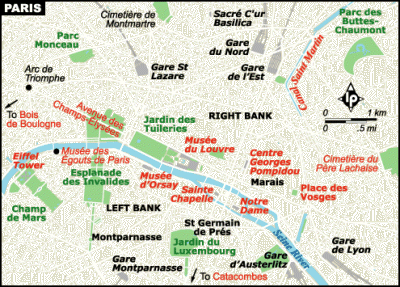 Map of Paris